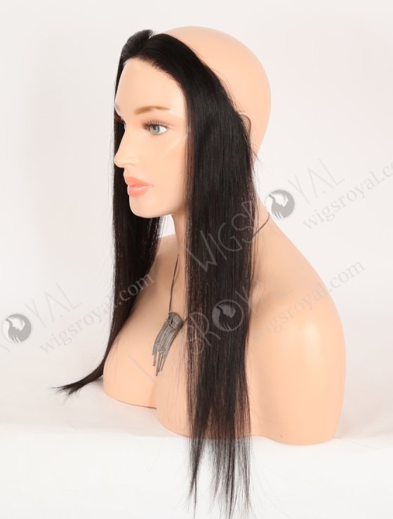 In Stock European Virgin Hair 16" Straight 1B# Color Hairline Topper SHT-012-32736