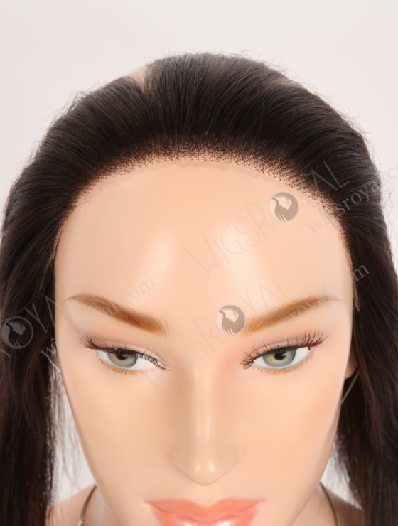 In Stock European Virgin Hair 12" Straight 2# Color Hairline Topper SHT-013-32749