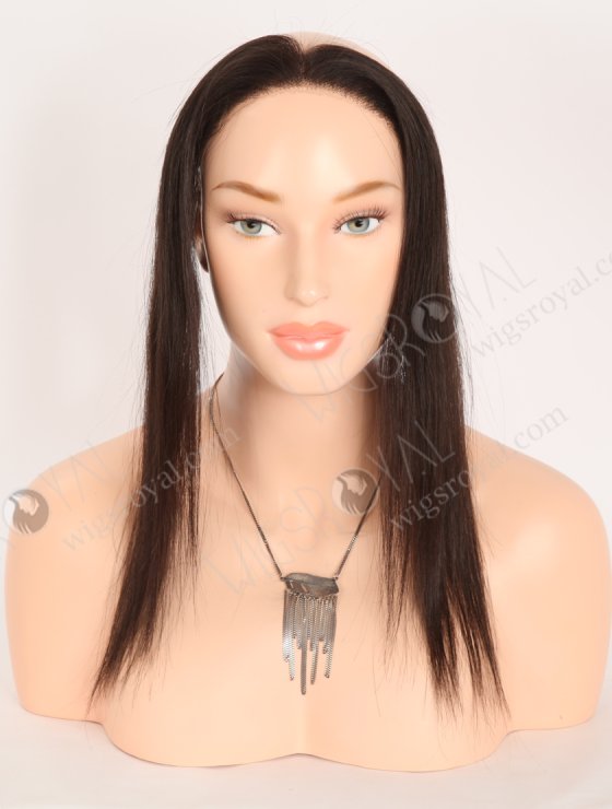 In Stock European Virgin Hair 12" Straight 2# Color Hairline Topper SHT-013-32751