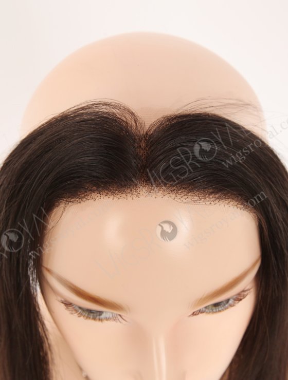 In Stock European Virgin Hair 16" Straight 2# Color Hairline Topper SHT-014-32782