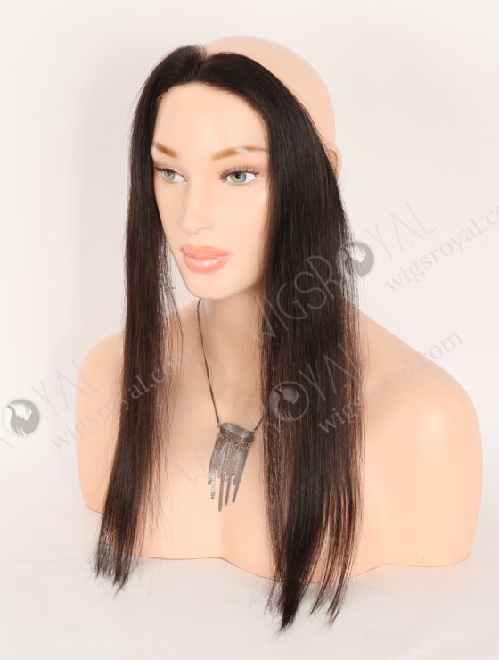 In Stock European Virgin Hair 16" Straight 2# Color Hairline Topper SHT-014-32786