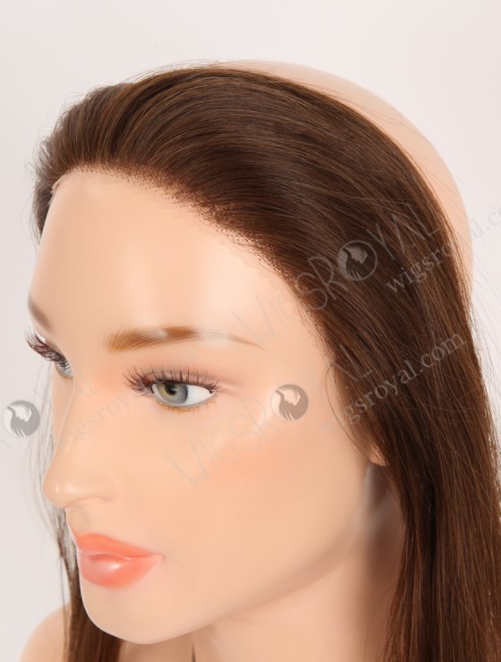 In Stock European Virgin Hair 12" Straight 4# Color Hairline Topper SHT-015-32799