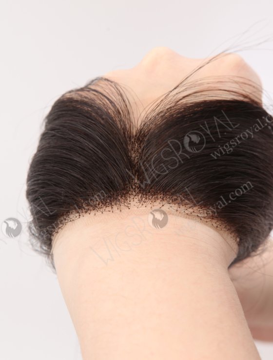 In Stock European Virgin Hair 16" Straight 2# Color Hairline Topper SHT-014-32789
