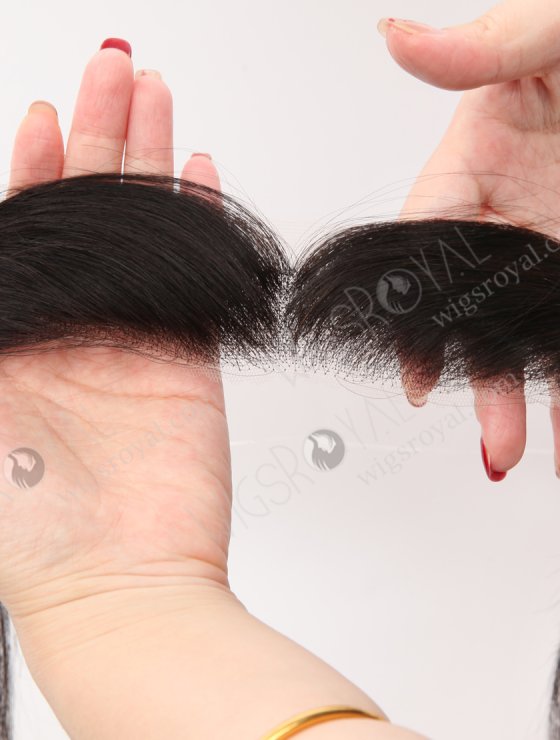 In Stock European Virgin Hair 16" Straight 1B# Color Hairline Topper SHT-012-32738