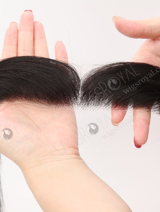 In Stock European Virgin Hair 12" Straight 1B# Color Hairline Topper SHT-011-32722