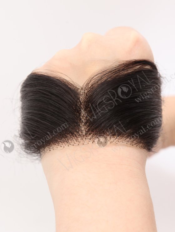 In Stock European Virgin Hair 12" Straight 1B# Color Hairline Topper SHT-011-32725