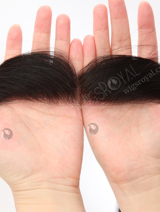 In Stock European Virgin Hair 12" Straight Natural Black Color Hairline Topper SHT-009-32967