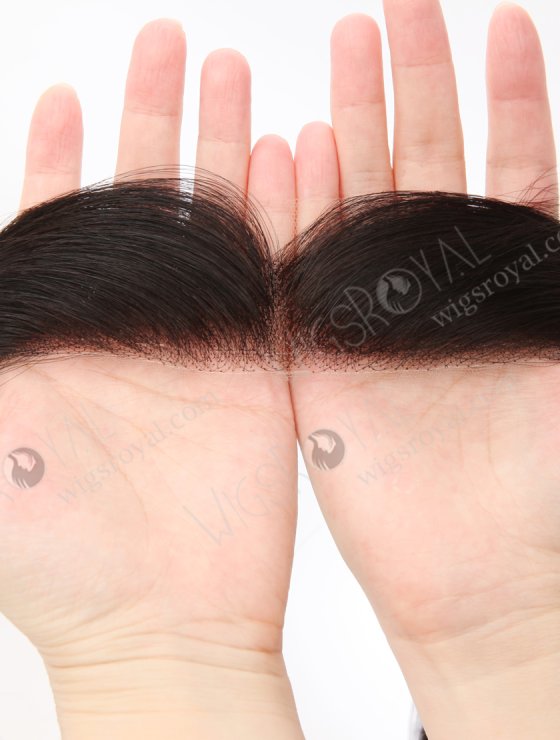 In Stock European Virgin Hair 12" Straight Natural Black Color Hairline Topper SHT-009-32966
