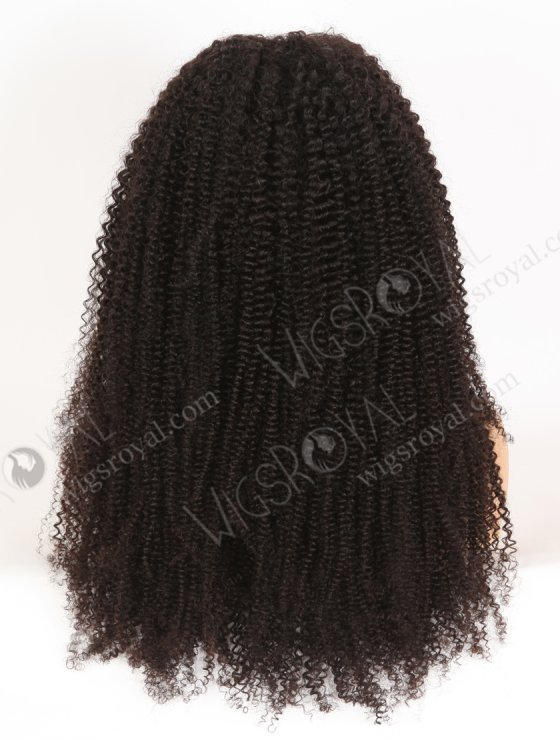 Unprocessed Human Hair Natural Color Afro Curl 7mm Lace Front Wigs With Bangs WR-CLF-077-33030