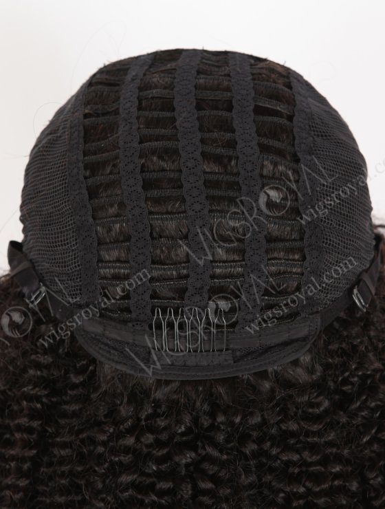 Unprocessed Human Hair Natural Color Afro Curl 7mm Lace Front Wigs With Bangs WR-CLF-077-33033