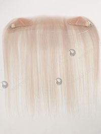 In Stock European Virgin Hair 12" Straight White# Color Hairline Topper SHT-027