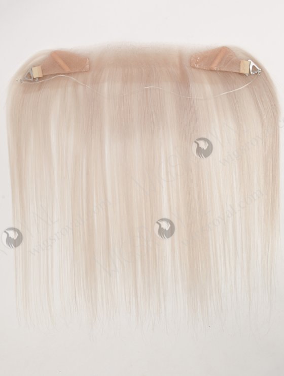 In Stock European Virgin Hair 12" Straight White# Color Hairline Topper SHT-027-33199