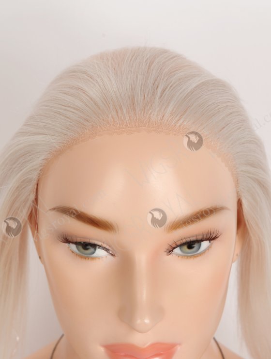 In Stock European Virgin Hair 12" Straight White# Color Hairline Topper SHT-027-33201