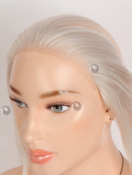 In Stock European Virgin Hair 12" Straight White# Color Hairline Topper SHT-027-33202