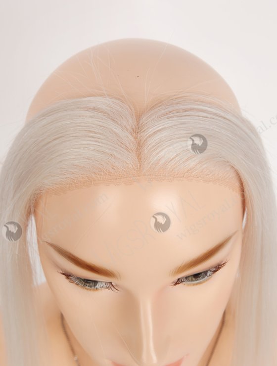 In Stock European Virgin Hair 12" Straight White# Color Hairline Topper SHT-027-33204