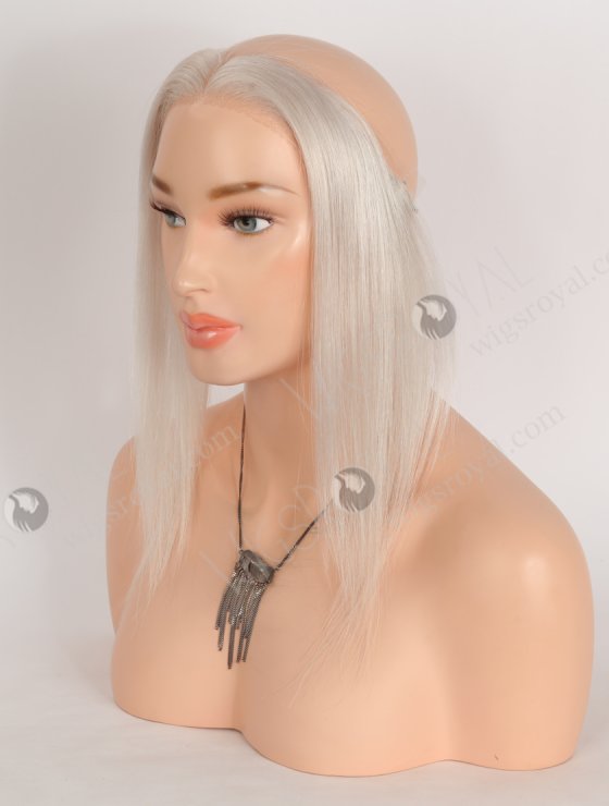 In Stock European Virgin Hair 12" Straight White# Color Hairline Topper SHT-027-33203