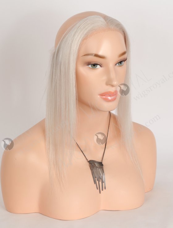 In Stock European Virgin Hair 12" Straight White# Color Hairline Topper SHT-027-33206