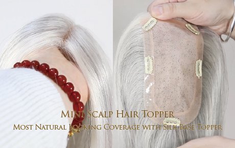 Mini Scalp Hair Topper | Most Natural Looking Coverage with Silk Base Topper