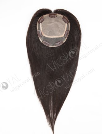 Best 12 Inch Clip On Human Hair Silk Top Crown Toppers for Short Thinning Hair Topper-012