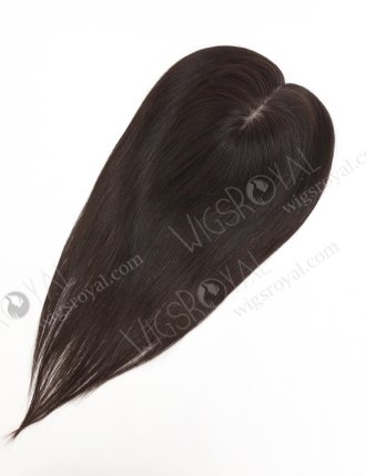 Best 12 Inch Clip On Human Hair Silk Top Crown Toppers for Short Thinning Hair Topper-012