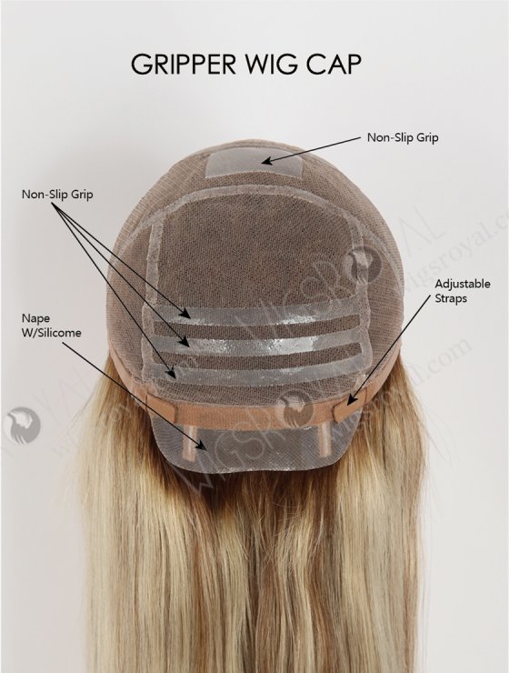 In Stock European Virgin Hair 16" T4/22#/4# Highlights Color Straight Gripper Wig GRP-08145-33439