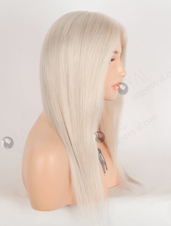 In Stock European Virgin Hair 16" White Color Straight Gripper Wig GRP-08143-33447