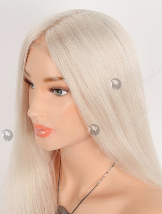 In Stock European Virgin Hair 16" White Color Straight Gripper Wig GRP-08143-33450