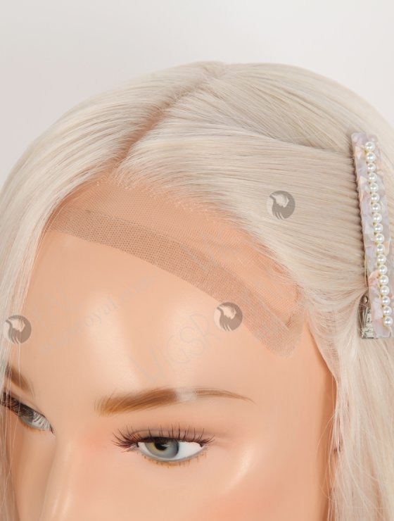 In Stock European Virgin Hair 16" White Color Straight Gripper Wig GRP-08143-33455