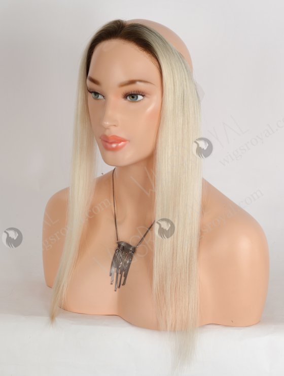 In Stock European Virgin Hair 16" Straight T9/60# Color Hairline Topper SHT-019-33481