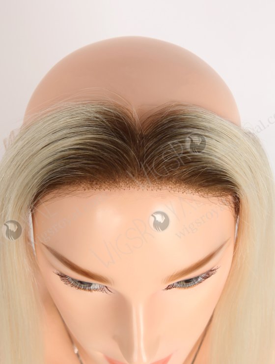 In Stock European Virgin Hair 16" Straight T9/60# Color Hairline Topper SHT-019-33486