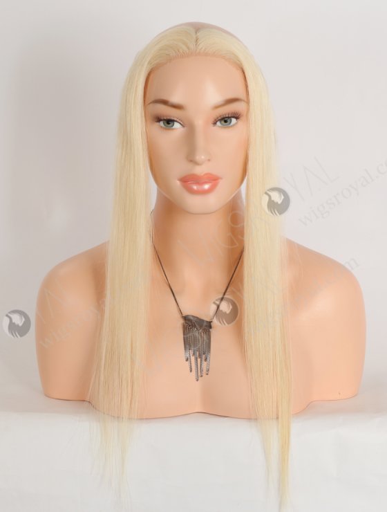 In Stock European Virgin Hair 16" Straight 613# Color Hairline Topper SHT-025-33489