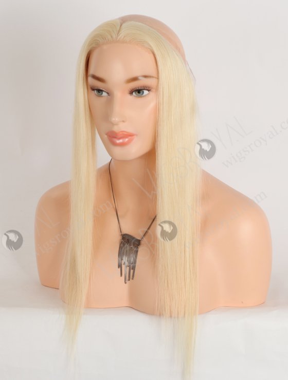 In Stock European Virgin Hair 16" Straight 613# Color Hairline Topper SHT-025-33490