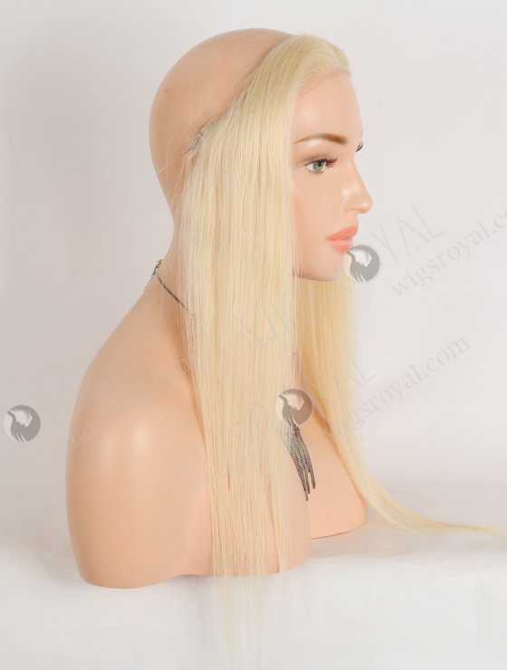 In Stock European Virgin Hair 16" Straight 613# Color Hairline Topper SHT-025-33496