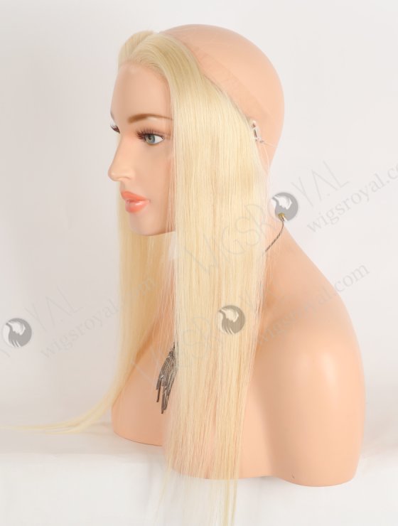 In Stock European Virgin Hair 16" Straight 613# Color Hairline Topper SHT-025-33498