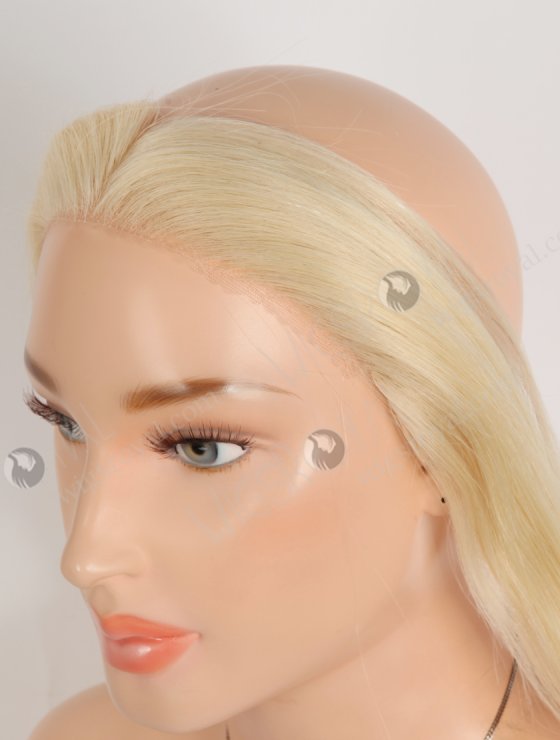 In Stock European Virgin Hair 16" Straight 613# Color Hairline Topper SHT-025-33500