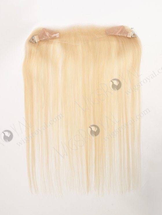 In Stock European Virgin Hair 16" Straight 613# Color Hairline Topper SHT-025