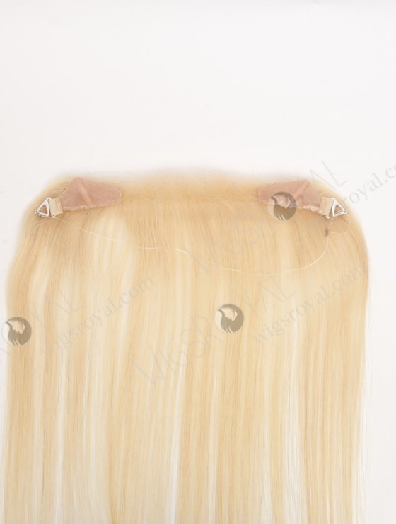 In Stock European Virgin Hair 16" Straight 613# Color Hairline Topper SHT-025-33492
