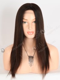 In Stock European Virgin Hair 16" Natural Braown Color Natural Straight Gripper Wig GRP-08149
