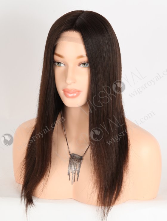 In Stock European Virgin Hair 16" Natural Braown Color Natural Straight Gripper Wig GRP-08149-33538
