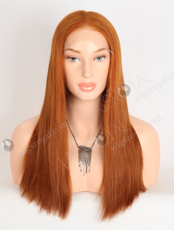 In Stock Brazilian Virgin Hair 18" Straight Orange Color 5"×5" Lace Closure Wig CW-04011-33637