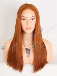 In Stock Brazilian Virgin Hair 18" Straight Orange Color 5"×5" Lace Closure Wig CW-04011