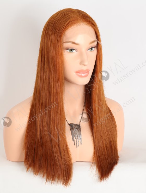 In Stock Brazilian Virgin Hair 18" Straight Orange Color 5"×5" Lace Closure Wig CW-04011-33638