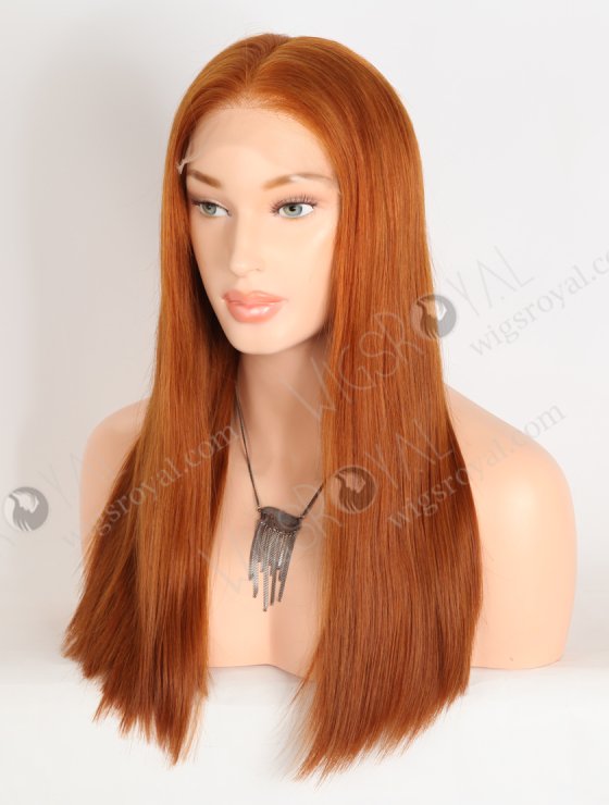 In Stock Brazilian Virgin Hair 18" Straight Orange Color 5"×5" Lace Closure Wig CW-04011-33639