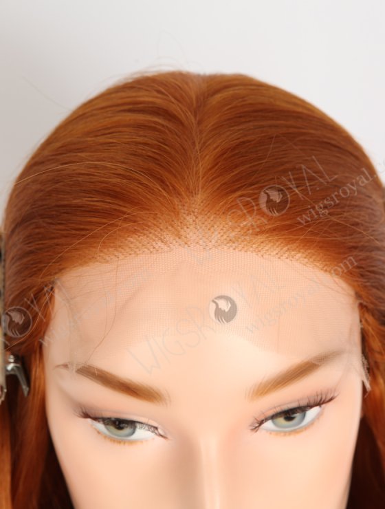 In Stock Brazilian Virgin Hair 18" Straight Orange Color 5"×5" Lace Closure Wig CW-04011-33643
