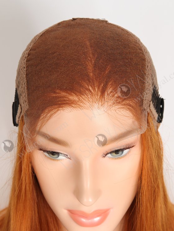 In Stock Brazilian Virgin Hair 18" Straight Orange Color 5"×5" Lace Closure Wig CW-04011-33644