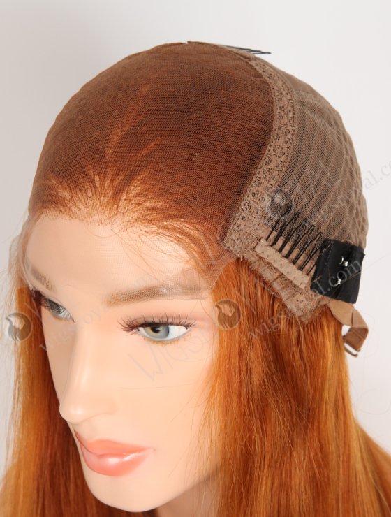 In Stock Brazilian Virgin Hair 18" Straight Orange Color 5"×5" Lace Closure Wig CW-04011-33645