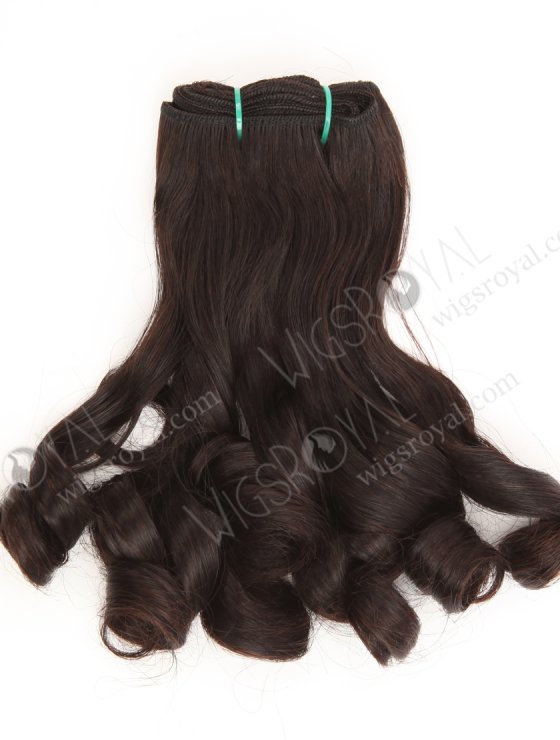 In Stock 5A Peruvian Virgin Hair 12" Double Drawn Vouge Curl Natural Color Machine Weft SM-6175