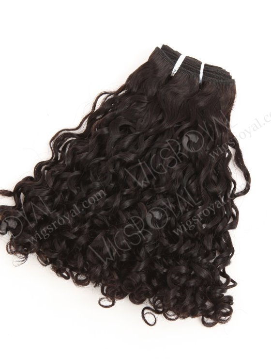 In Stock 5A Peruvian Virgin Hair 12" Double Drawn Big Pixie Curl Natural Color Machine Weft SM-6167-33597
