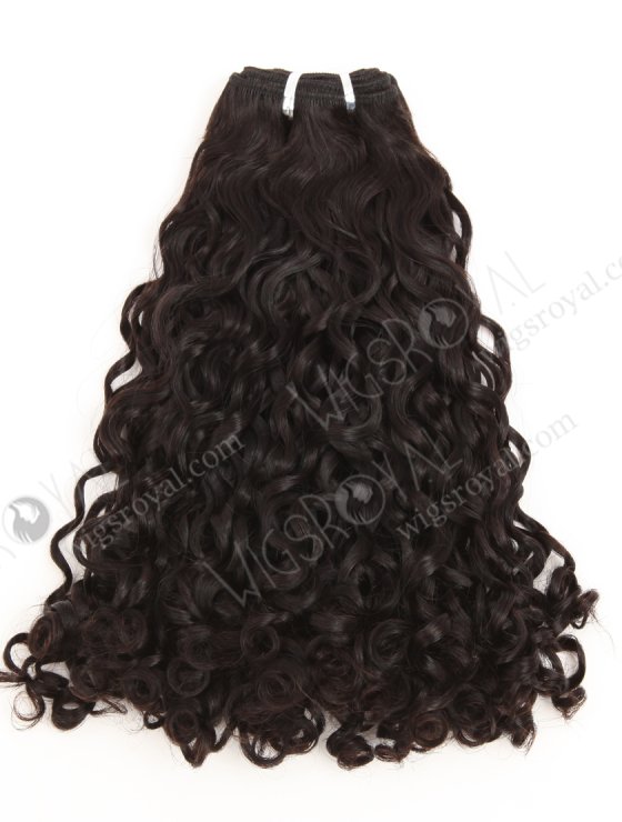 In Stock 5A Peruvian Virgin Hair 14" Double Drawn Big Pixie Curl Natural Color Machine Weft SM-6168-33602