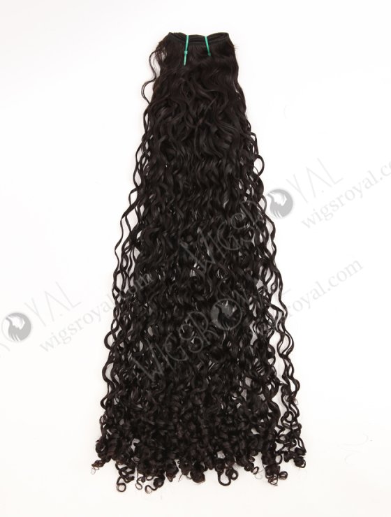 In Stock 5A Peruvian Virgin Hair 26" Double Drawn Tight Pixie Curl Natural Color Machine Weft SM-6172